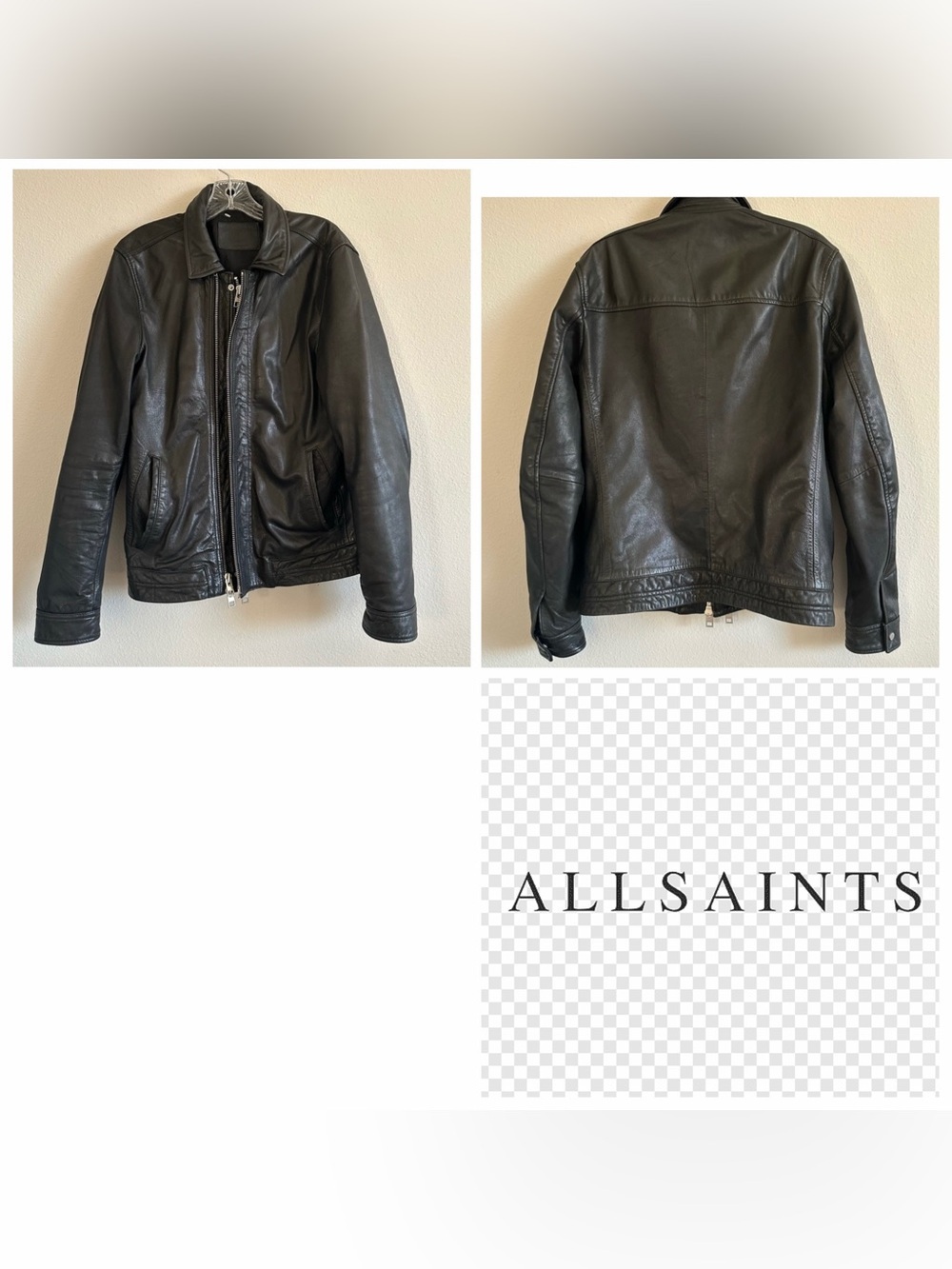 All saints men’s leather jacket